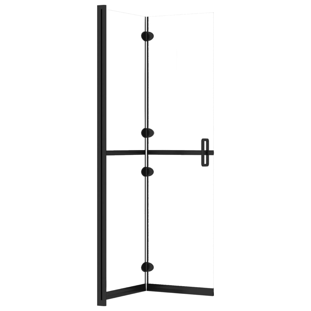 Parete per Doccia Walk-in Pieghevole in Vetro ESG 90x190 cm - homemem39