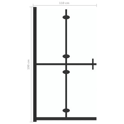Parete per Doccia Walk-in Pieghevole in Vetro ESG 110x190 cm - homemem39