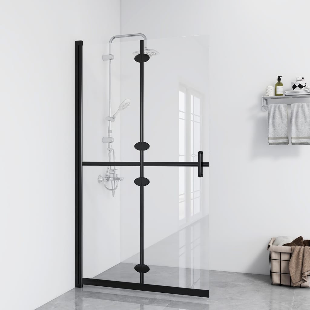 Parete per Doccia Walk-in Pieghevole in Vetro ESG 110x190 cm - homemem39