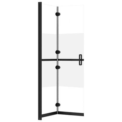 Parete per Doccia Walk-in Pieghevole in Vetro ESG 90x190 cm | homemem39