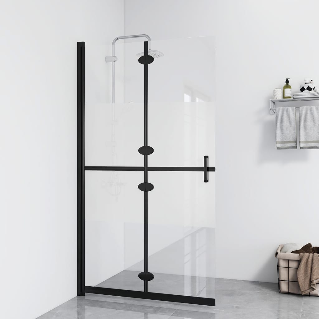 Parete per Doccia Walk-in Pieghevole in Vetro ESG 100x190 cm - homemem39