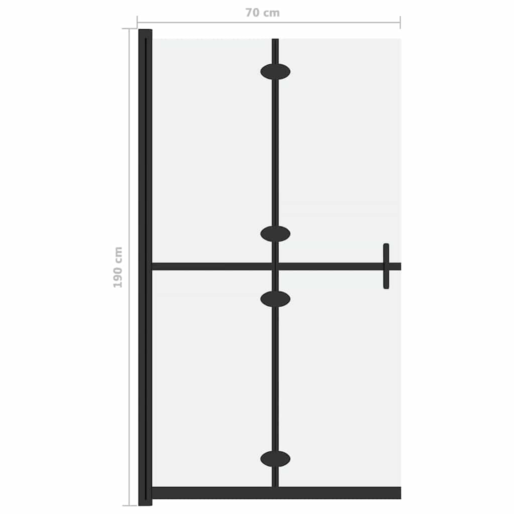 Parete per Doccia Walk-in Pieghevole in Vetro ESG 70x190 cm | homemem39