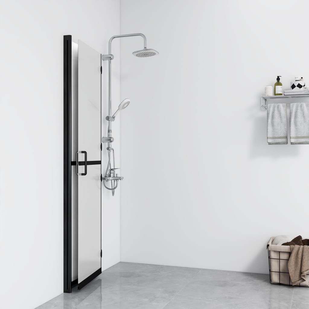 Parete per Doccia Walk-in Pieghevole in Vetro ESG 90x190 cm - homemem39