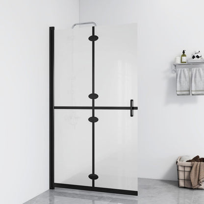 Parete per Doccia Walk-in Pieghevole in Vetro ESG 100x190 cm | homemem39