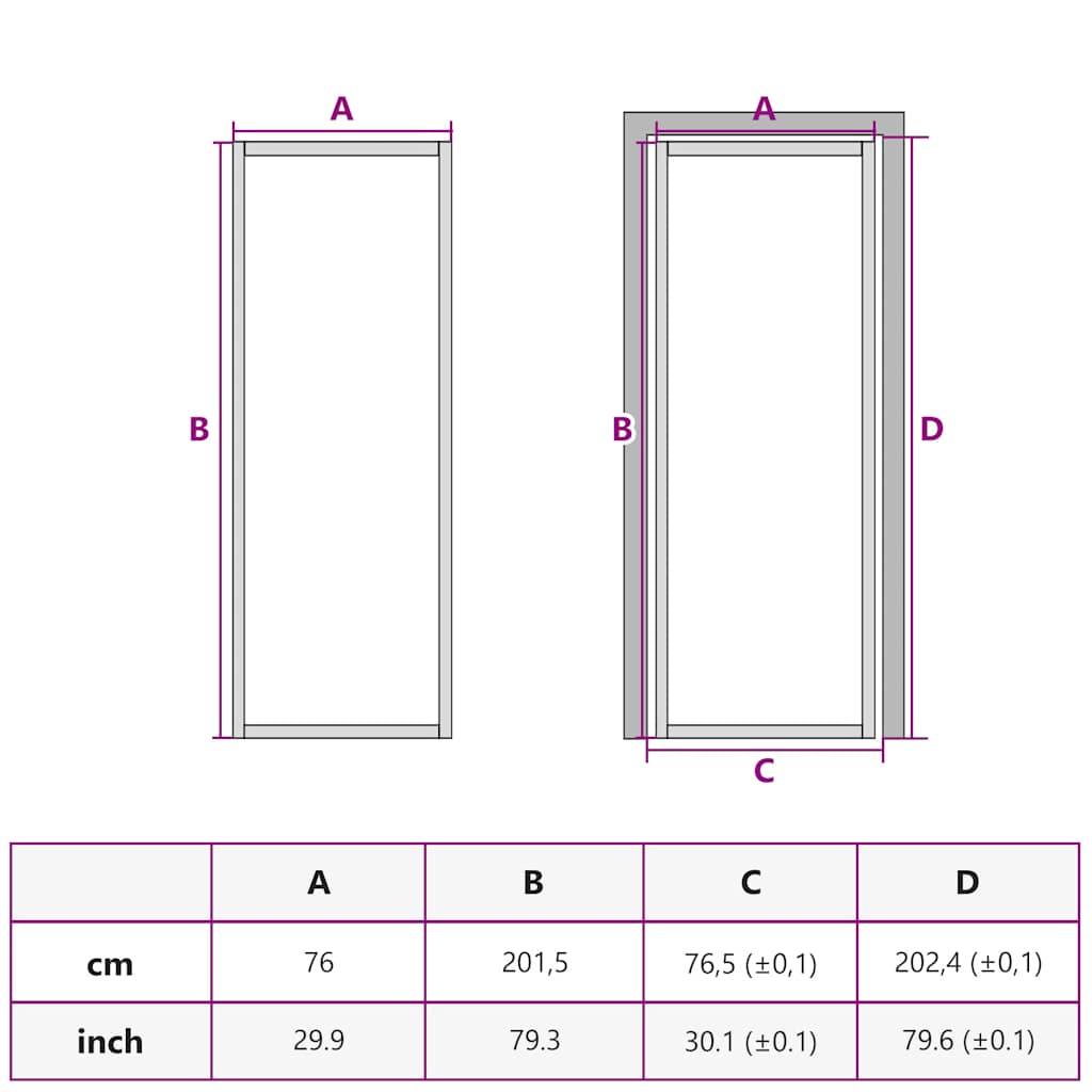Porta da Interno ESG Vetro e Alluminio 76x201,5 cm Nera - homemem39