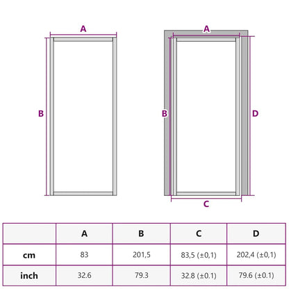 Porta da Interno ESG Vetro e Alluminio 83x201,5 cm Nera - homemem39