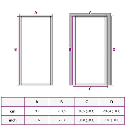 Porta da Interno ESG Vetro e Alluminio 93x201,5 cm Nera - homemem39