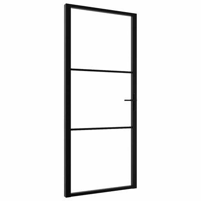 Porta da Interno ESG Vetro e Alluminio 102,5x201,5 cm Nera | homemem39