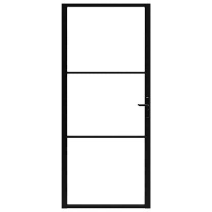 Porta da Interno ESG Vetro e Alluminio 102,5x201,5 cm Nera - homemem39