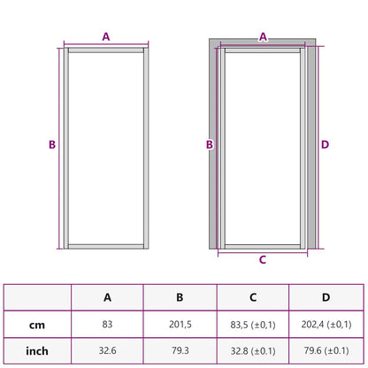 Porta da Interno ESG Vetro e Alluminio 83x201,5 cm Nera - homemem39