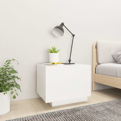Comodino Bianco 100x35x40 cm in Legno Multistrato - homemem39