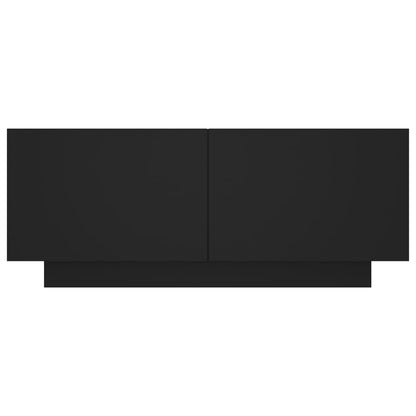 Comodino Nero 100x35x40 cm in Legno Multistrato - homemem39