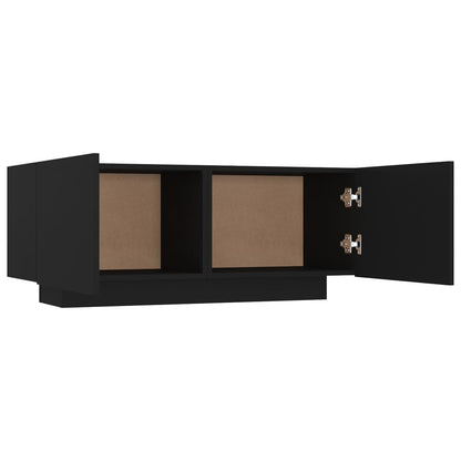 Comodino Nero 100x35x40 cm in Legno Multistrato - homemem39