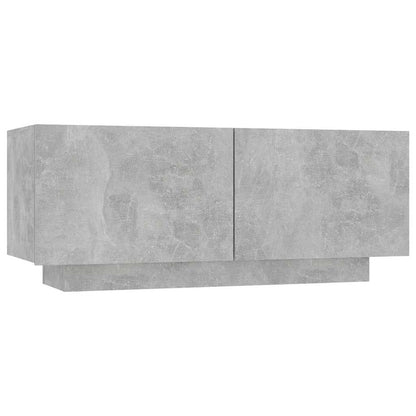 Comodino Grigio Cemento 100x35x40 cm in Legno Multistrato