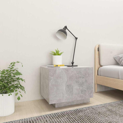 Comodino Grigio Cemento 100x35x40 cm in Legno Multistrato