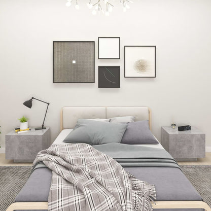Comodino Grigio Cemento 100x35x40 cm in Legno Multistrato - homemem39