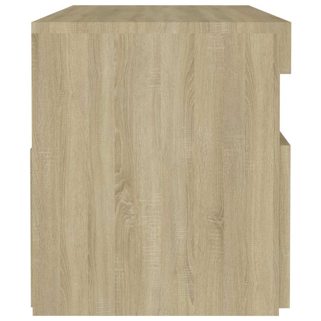 Comodino con Luci LED Sonoma 60x35x40 cm in Legno Multistrato | homemem39