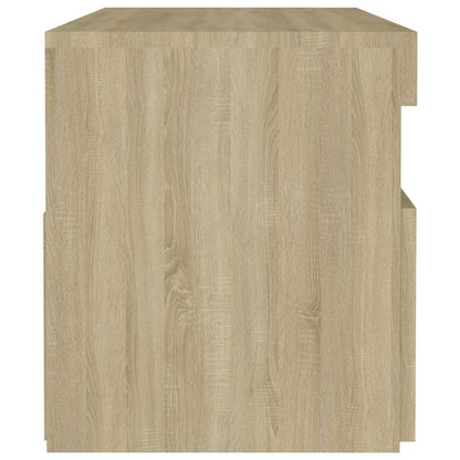 Comodino con Luci LED Sonoma 60x35x40 cm in Legno Multistrato | homemem39