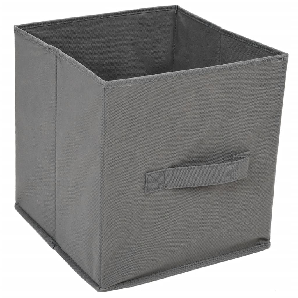 Armadietto con 4 Cesti in Tessuto Grigio 63x30x71 cm Acciaio | homemem39