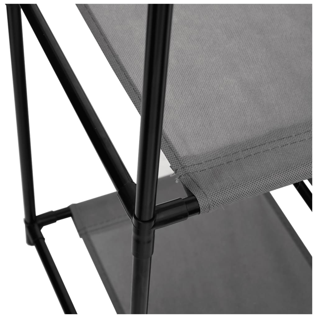 Armadietto con 4 Cesti in Tessuto Grigio 63x30x71 cm Acciaio | homemem39