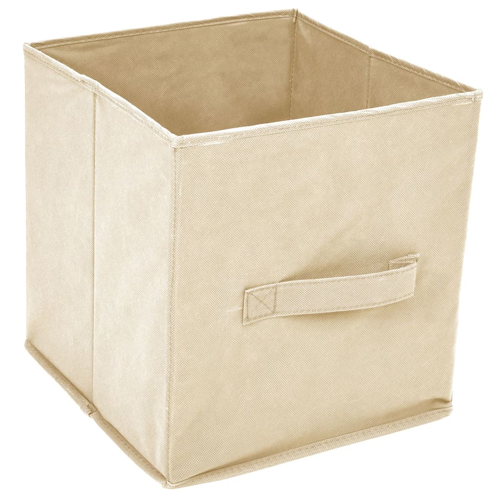 Armadietto con 4 Cesti in Tessuto Crema 63x30x71 cm Acciaio | homemem39