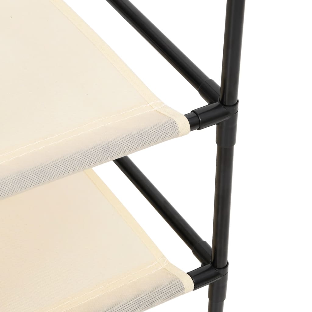 Armadietto con 4 Cesti in Tessuto Crema 63x30x71 cm Acciaio | homemem39
