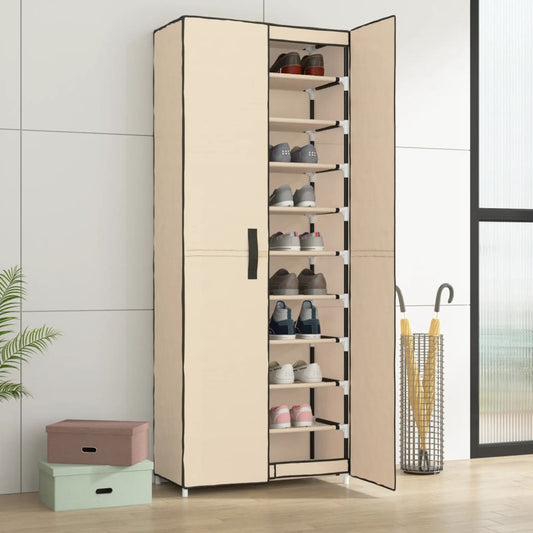 Scarpiera Crema 60x30x166 cm Tessuto - homemem39