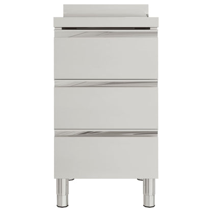 Mobiletto da cucina commerciale con 3 cassetti 50x60x96 cm - homemem39