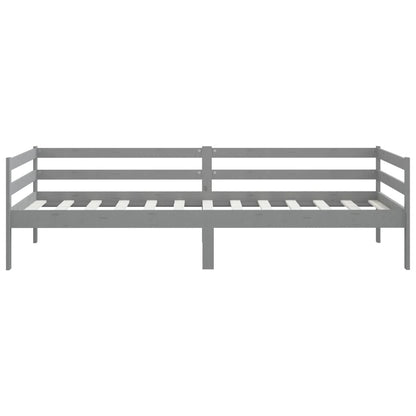 Dormeuse Grigia in Legno Massello di Pino 90x200 cm - homemem39
