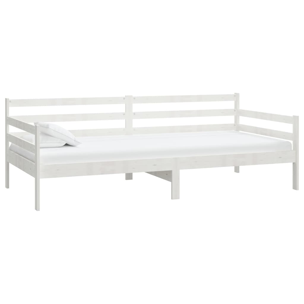 Dormeuse Bianca in Legno Massello di Pino 90x200 cm | homemem39