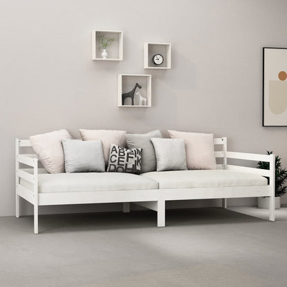 Dormeuse Bianca in Legno Massello di Pino 90x200 cm | homemem39
