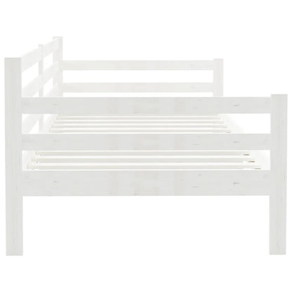 Dormeuse Bianca in Legno Massello di Pino 90x200 cm | homemem39