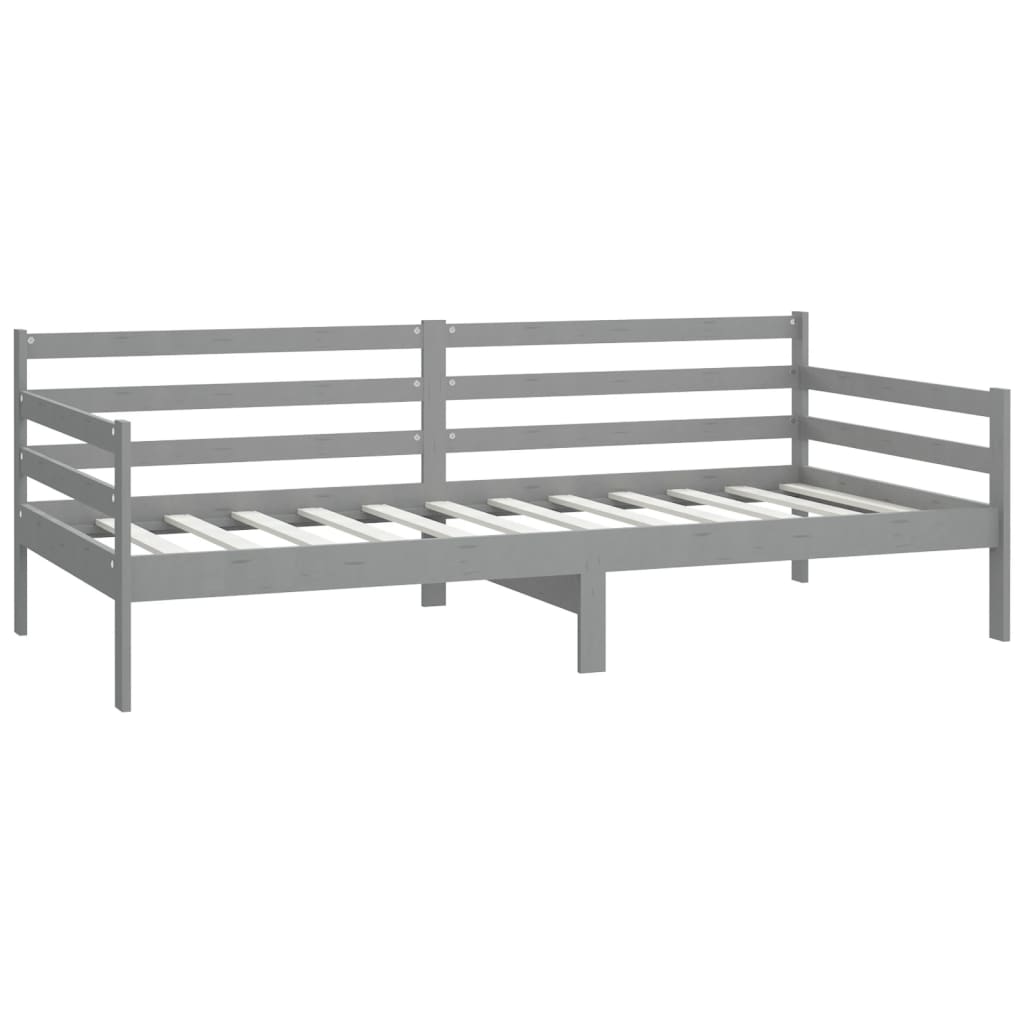 Dormeuse Grigia in Legno Massello di Pino 90x200 cm
