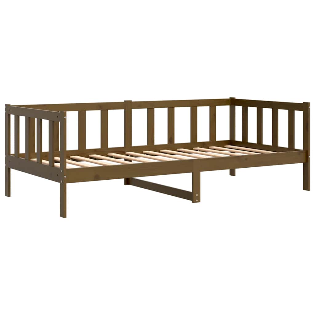 Dormeuse Marrone Ambra in Legno Massello di Pino 90x200 cm | homemem39