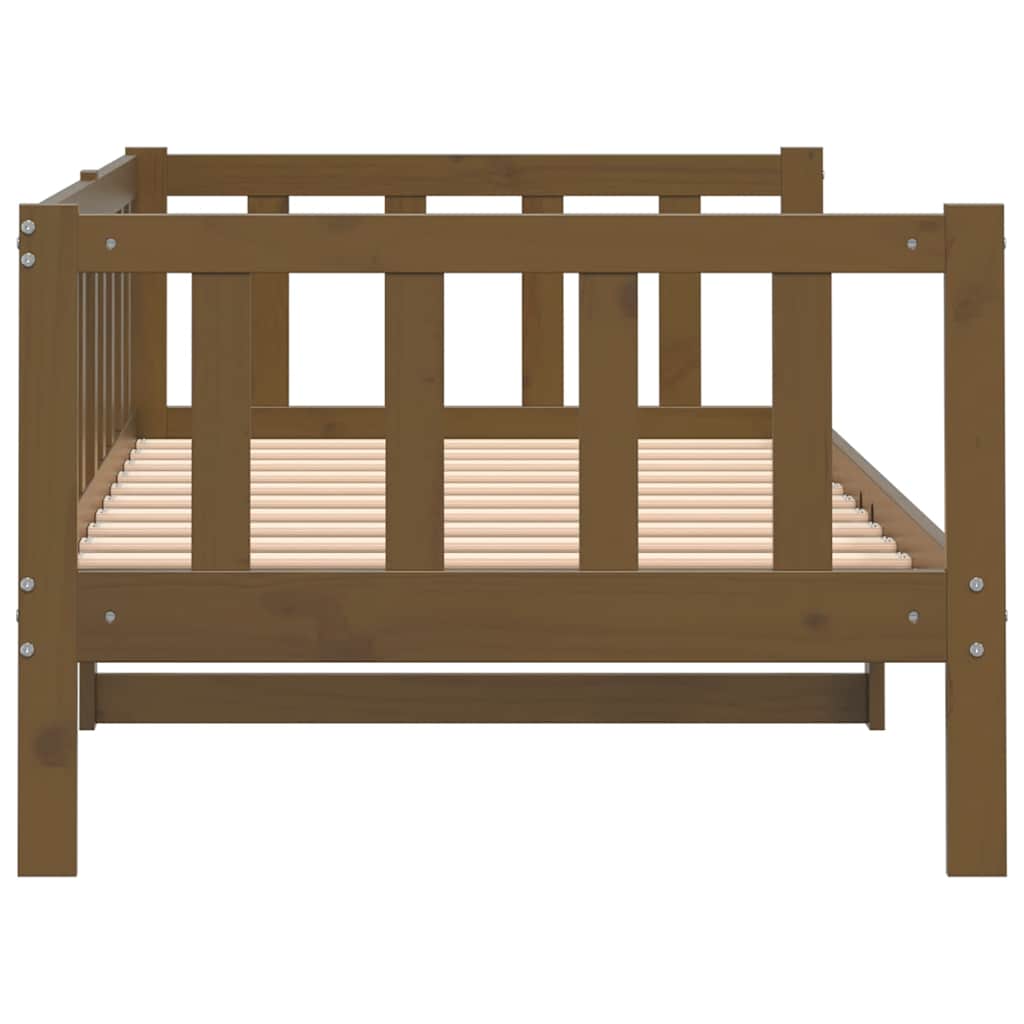 Dormeuse Marrone Ambra in Legno Massello di Pino 90x200 cm | homemem39