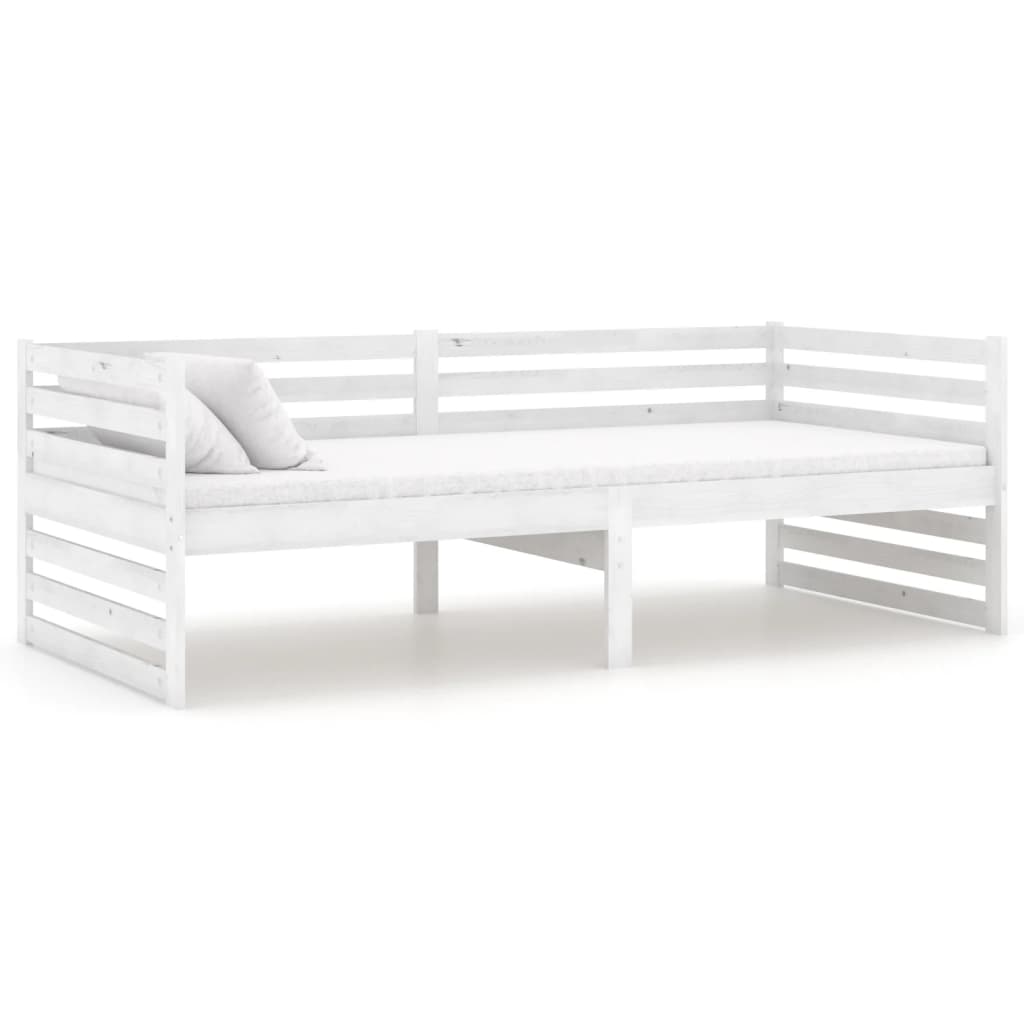 Dormeuse Bianca in Legno Massello di Pino 90x200 cm | homemem39
