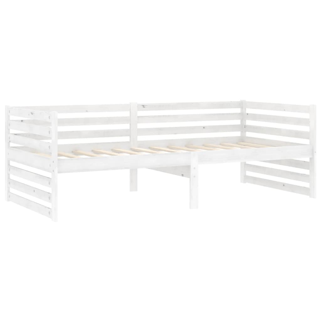 Dormeuse Bianca in Legno Massello di Pino 90x200 cm | homemem39