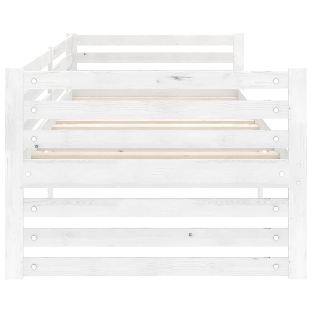Dormeuse Bianca in Legno Massello di Pino 90x200 cm | homemem39