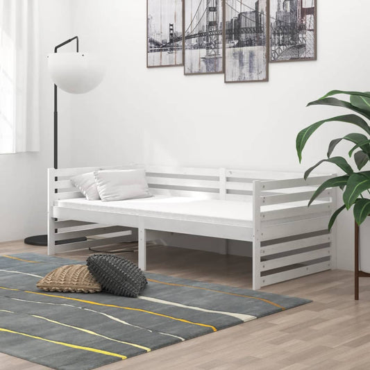 Dormeuse Bianca in Legno Massello di Pino 90x200 cm | homemem39