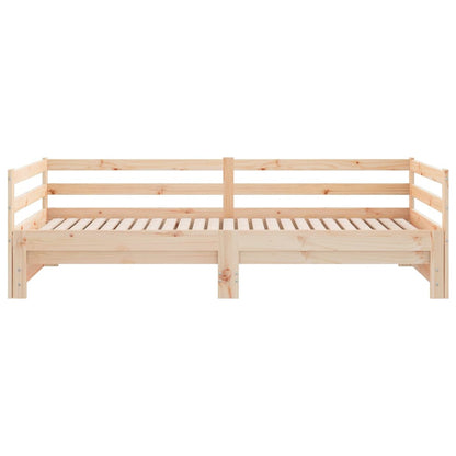 Divano Letto Estraibile in Legno Massello di Pino 2x(90x200) cm | homemem39