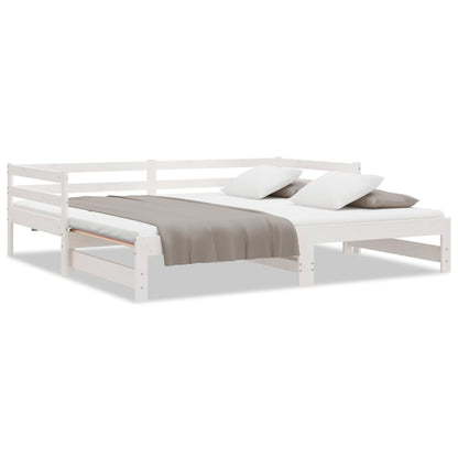 Dormeuse Estraibile Bianca in Massello di Pino 2x(90x200) cm | homemem39