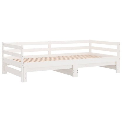 Dormeuse Estraibile Bianca in Massello di Pino 2x(90x200) cm | homemem39