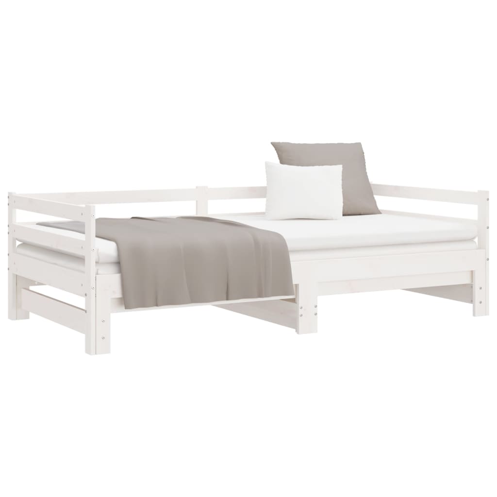 Dormeuse Estraibile Bianca in Massello di Pino 2x(90x200) cm | homemem39