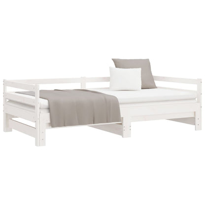Dormeuse Estraibile Bianca in Massello di Pino 2x(90x200) cm | homemem39
