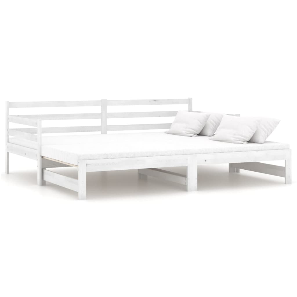 Dormeuse Estraibile Bianca in Massello di Pino 2x(90x200) cm | homemem39