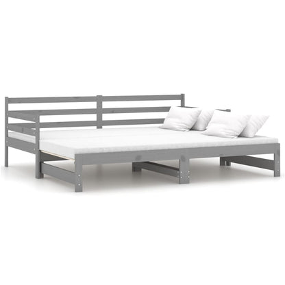Dormeuse Estraibile Grigia in Massello di Pino 2x(90x200) cm | homemem39