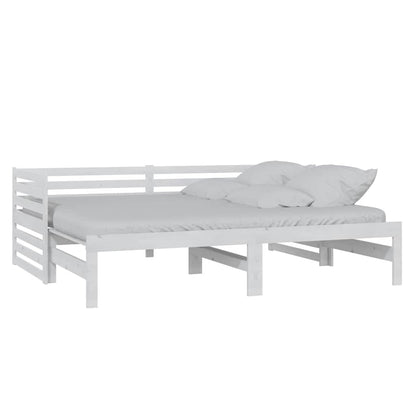 Dormeuse Estraibile Bianca in Massello di Pino 2x(90x200) cm