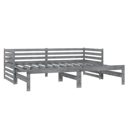 Dormeuse Estraibile Grigia in Massello di Pino 2x(90x200) cm