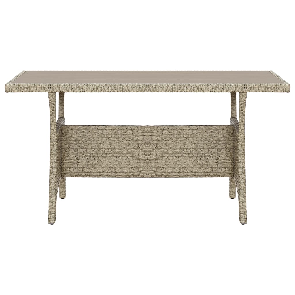 Tavolo da Giardino Grigio 120x70x66 cm in Polyrattan