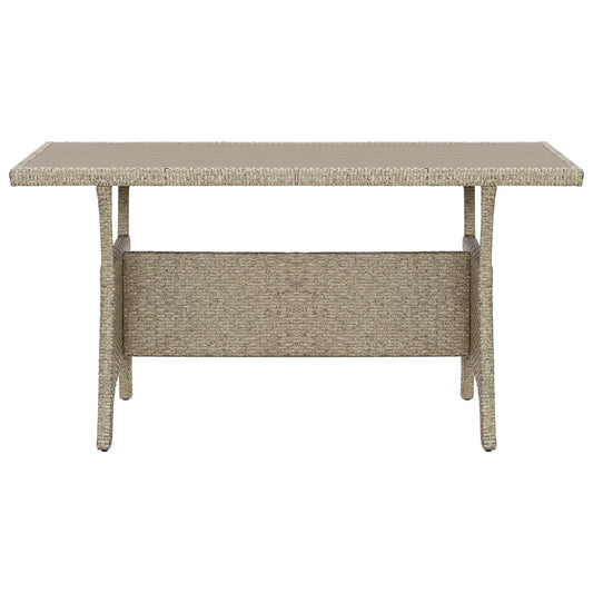 Tavolo da Giardino Grigio 120x70x66 cm in Polyrattan